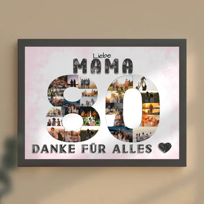 80 Geburtstag Mama Geschenk Personalisiertes Poster