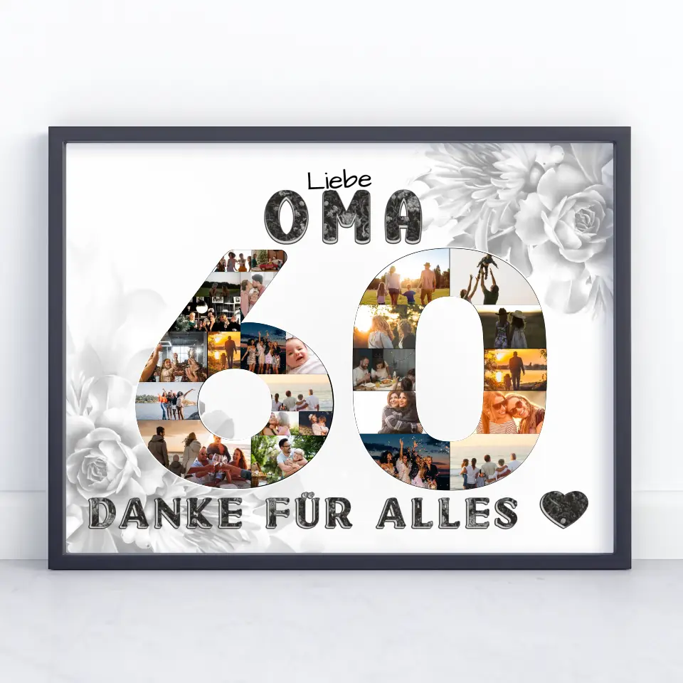 60 Geburtstag Oma Geschenk Personalisiertes Poster