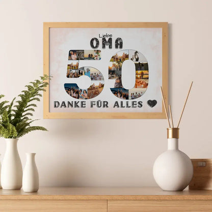 50 Geburtstag Oma Geschenk Personalisiertes Poster