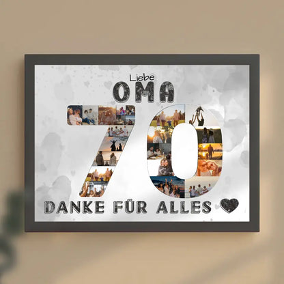 70 Geburtstag Geschenk für Oma Personalisiertes Poster