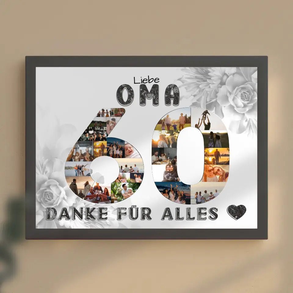 60 Geburtstag Oma Geschenk Personalisiertes Poster