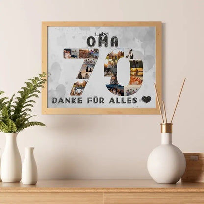 70 Geburtstag Geschenk für Oma Personalisiertes Poster