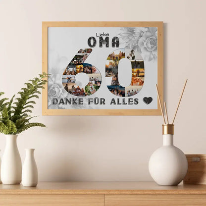 60 Geburtstag Oma Geschenk Personalisiertes Poster