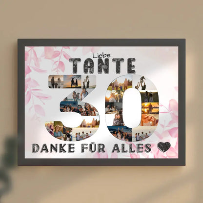 30 Geburtstag Geschenk Personalisiert Tante Poster Danke für Alles