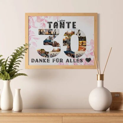 30 Geburtstag Geschenk Personalisiert Tante Poster Danke für Alles