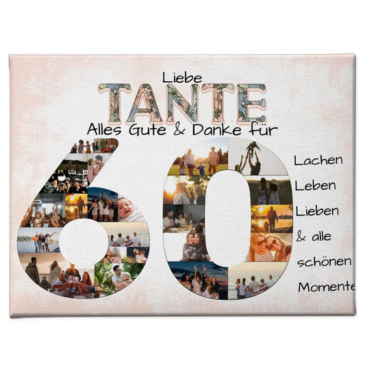 Oma Geschenk zum 60 Geburtstag Alles Gute Fotocollage 1
