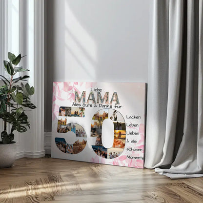 Geschenk zum 50 Geburtstag für Mama Fotos in Zahlen