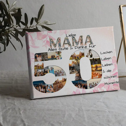 Geschenk zum 50 Geburtstag für Mama Fotos in Zahlen