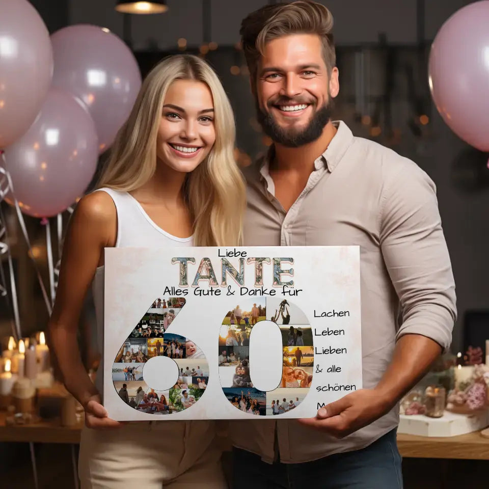 Geschenk zum 60 Geburtstag für Tante Geschenkidee mit Fotos