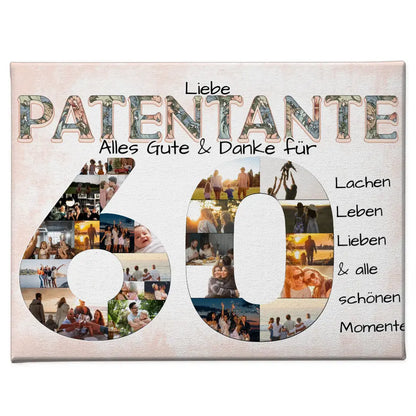 Patentante Geschenk zum 60 Geburtstag Fotocollage