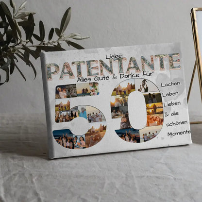 Geschenke Leinwand 50 Geburtstag für Patentante Danke für Alles