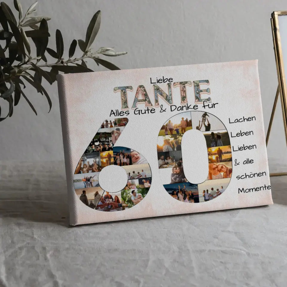 Geschenk zum 60 Geburtstag für Tante Geschenkidee mit Fotos