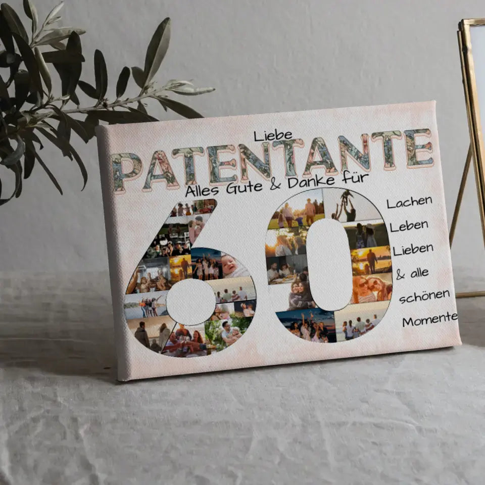 Patentante Geschenk zum 60 Geburtstag Fotocollage