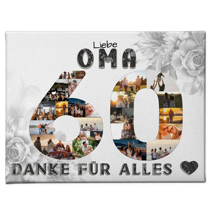 60 Geburtstag Oma Geschenk Personalisierte Leinwand