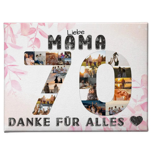 70 Geburtstag Geschenke Leinwand Mama Danke für alles 1