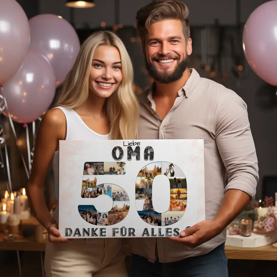 50 Geburtstag Oma Geschenk Personalisierte Leinwand