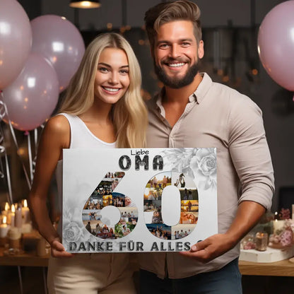 60 Geburtstag Oma Geschenk Personalisierte Leinwand