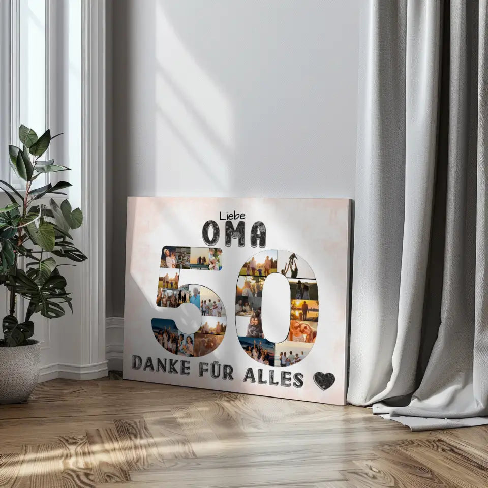 50 Geburtstag Oma Geschenk Personalisierte Leinwand