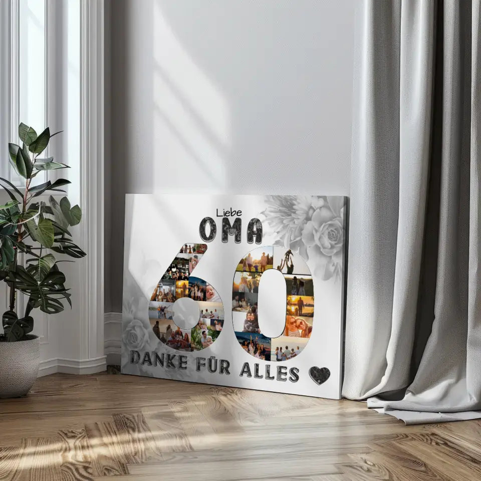 60 Geburtstag Oma Geschenk Personalisierte Leinwand