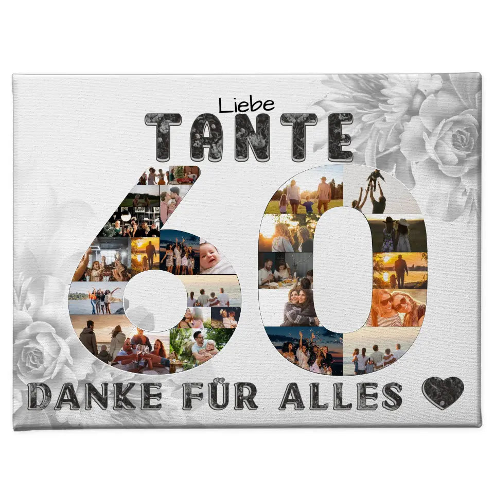 60 Geburtstag Geschenke Leinwand Tante Danke für alles