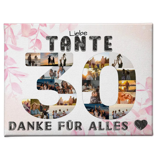 30 Geburtstag Geschenk Personalisiert Tante Leinwand Danke für Alles