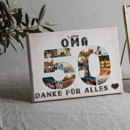 50 Geburtstag Oma Geschenk Personalisierte Leinwand