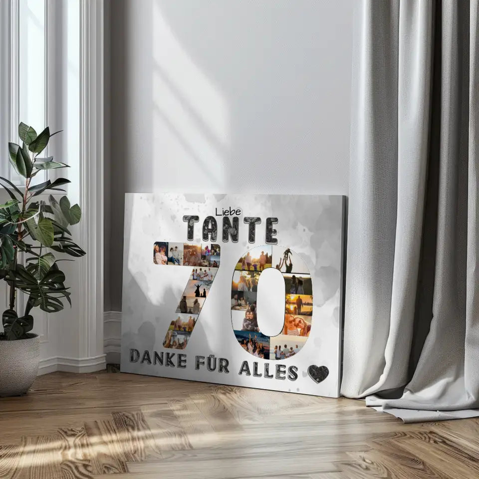 70 Geburtstag Tante Geschenk Personalisierte Leinwand