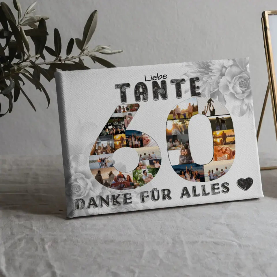 60 Geburtstag Geschenke Leinwand Tante Danke für alles