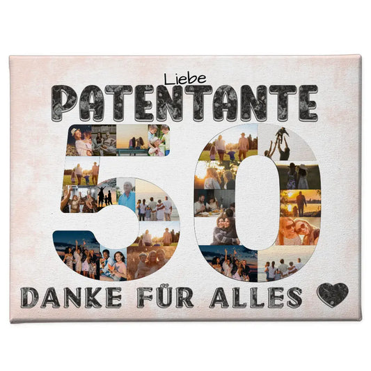 50 Geburtstag Leinwand personalisiert Danke für Alles für