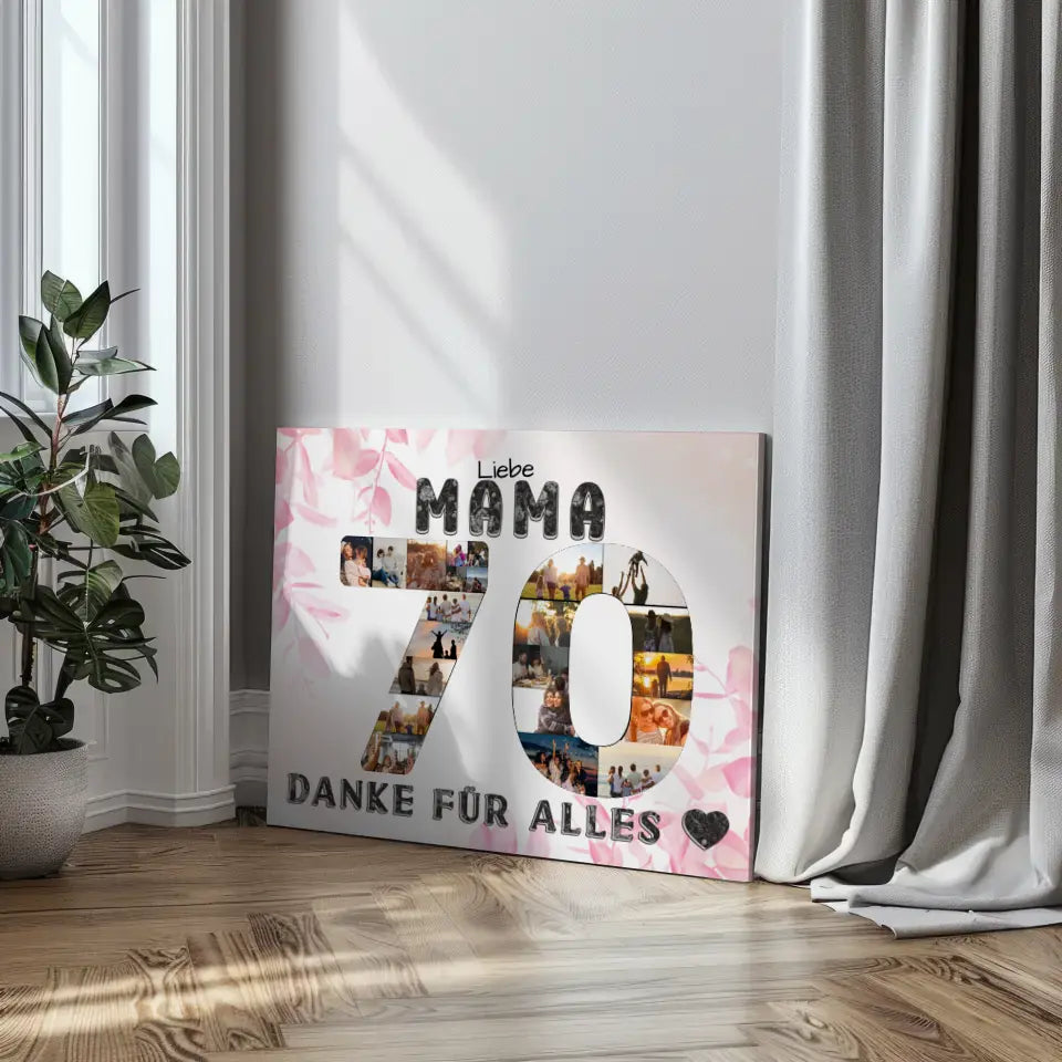 70 Geburtstag Geschenke Leinwand Mama Danke für alles