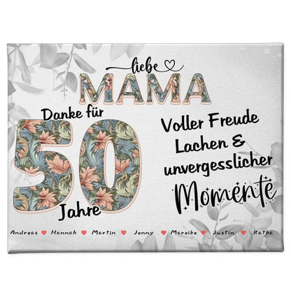 Mama 80 Geburtstag Geschenk Personalisiert Fotocollage mit Namen