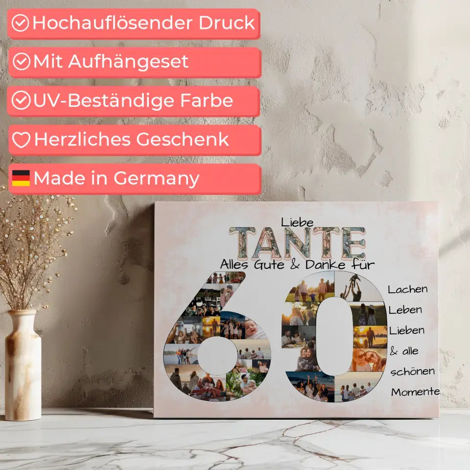 Geschenk zum 60 Geburtstag für Tante Geschenkidee mit Fotos