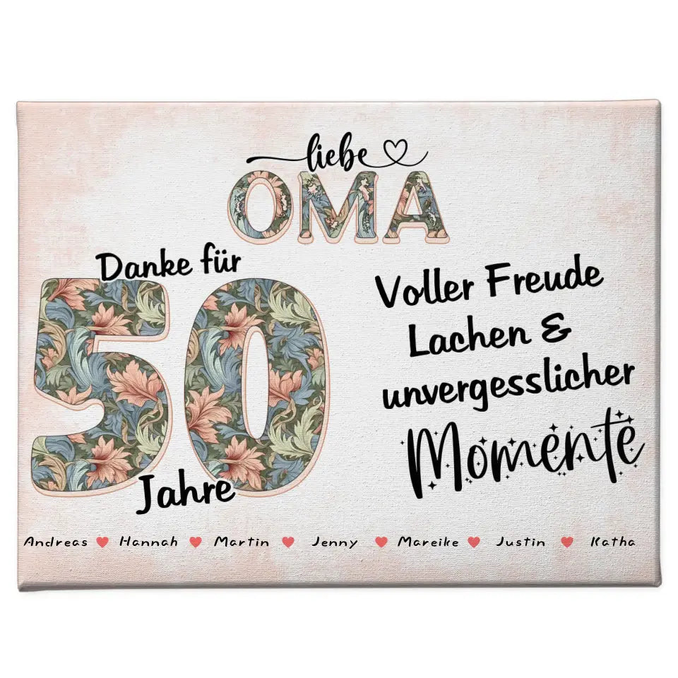 Oma Foto Geschenk zum 70 Geburtstag mit Familien Fotos Schöne Momente