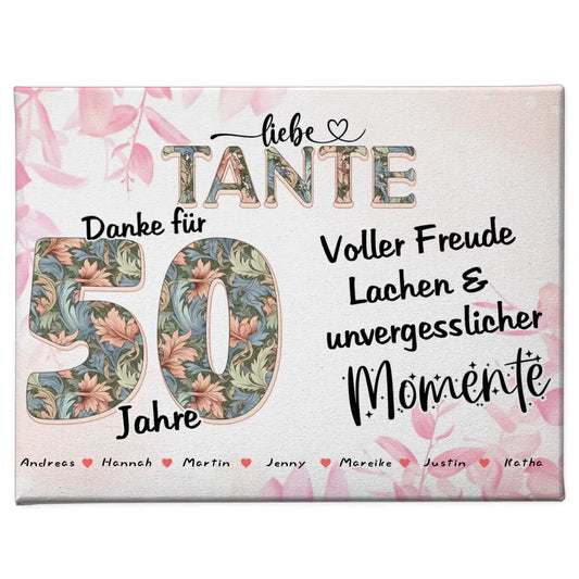 Tante Danke für Alles 50 Geburtstag mit Fotos und Namen