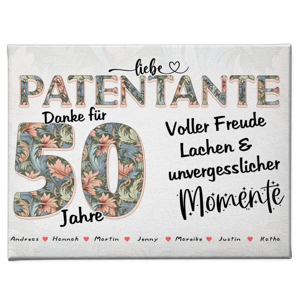 Patentante Foto Momente 30 Geburtstag Personalisierte Leinwand