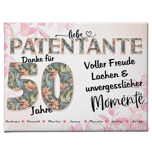 Patentante Geschenk zum 50 Geburtstag Unsere Momente mit Namen