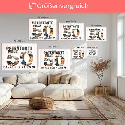 50 Geburtstag Leinwand personalisiert Danke für Alles für