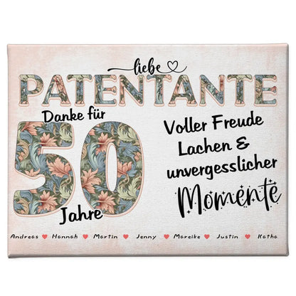 Patentante Danke für Alles 70 Geburtstag mit Fotos und Namen