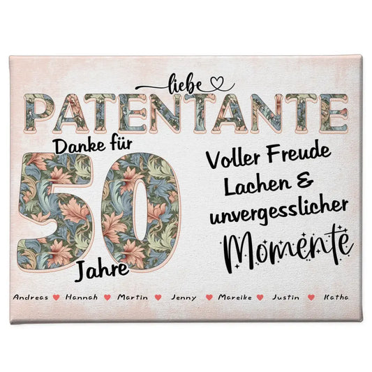 Patentante Danke für Alles 70 Geburtstag mit Fotos und Namen 1