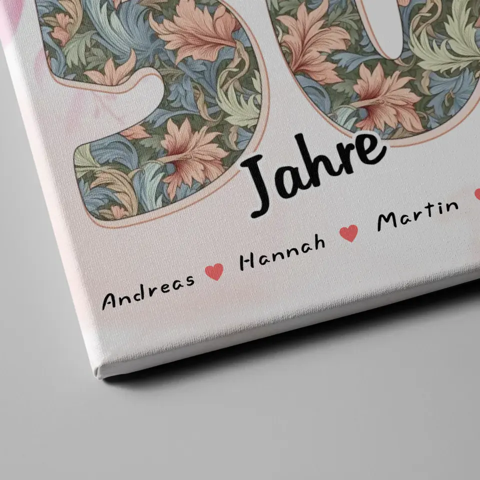 Schwester Foto Momente der Familie zum 50 Geburtstag Personalisierte Leinwand 5