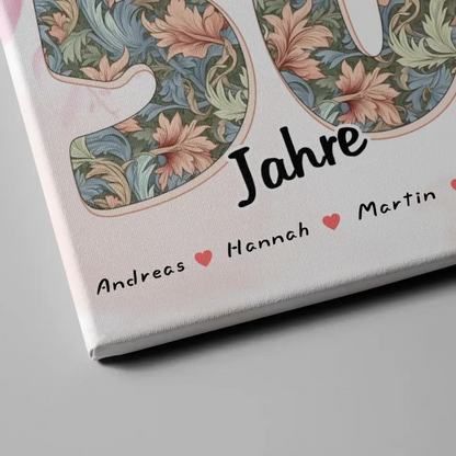 Schwester Foto Momente der Familie zum 50 Geburtstag Personalisierte Leinwand 5