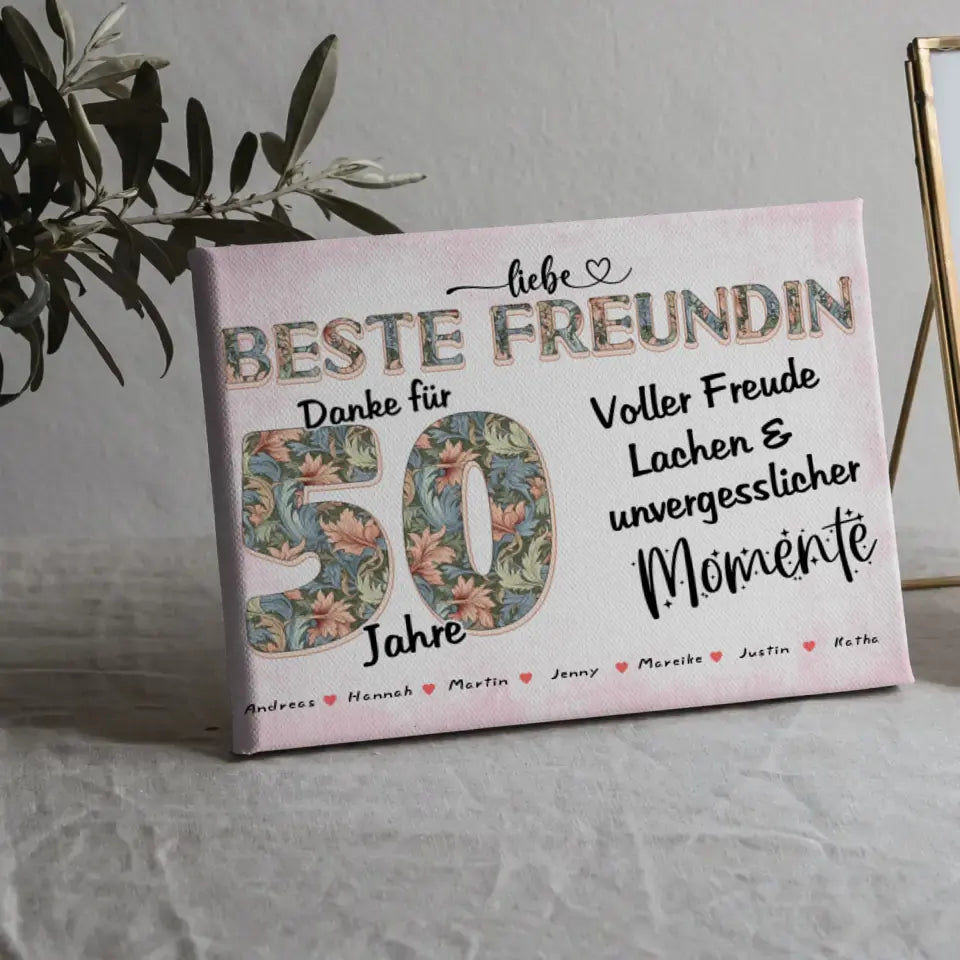 Beste Freundin Geschenk für 50 Geburtstag