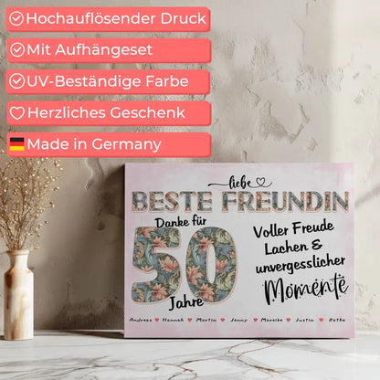 Beste Freundin Geschenk für 50 Geburtstag