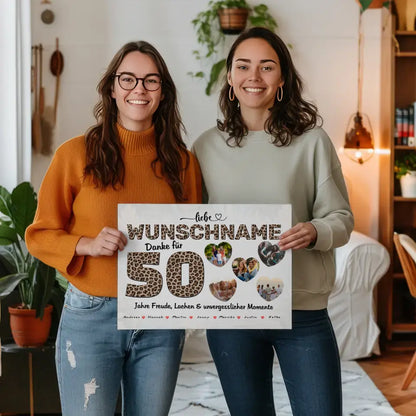 Geburtstags Leinwand für Mama 50 Geburstag personalisiert