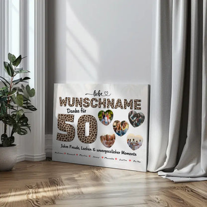 Geburtstags Leinwand für Mama 50 Geburstag personalisiert