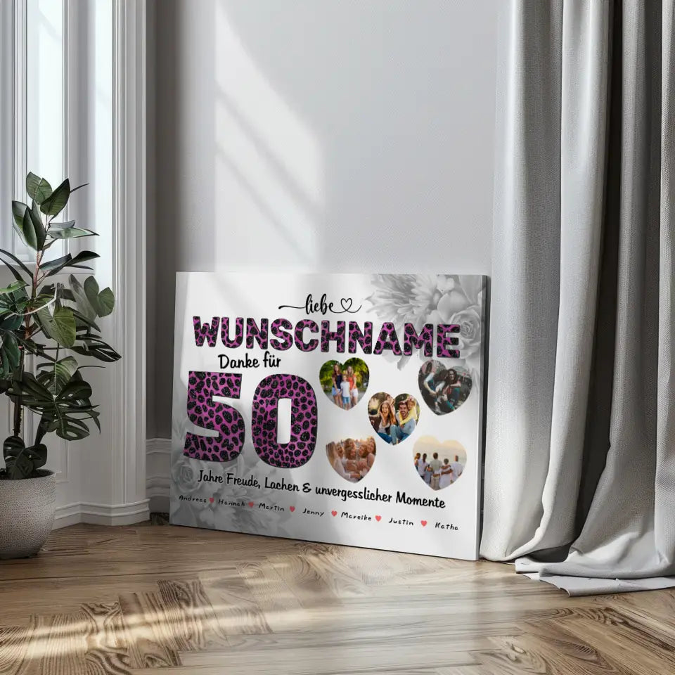 Personalisierte Oma Poster 50 Geburstag Herzliches Geschenk