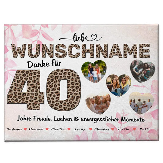 Personalisierte Patentante Poster 40 Geburstag Herzliches Geschenk