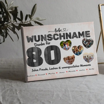 Geschenkidee zum 80 Geburstag Mama Poster personalisiert Alles Gute