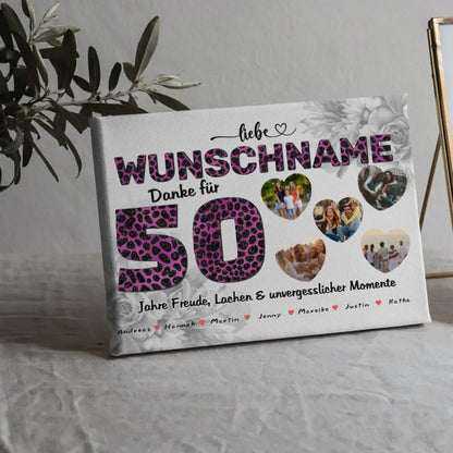 Personalisierte Oma Poster 50 Geburstag Herzliches Geschenk