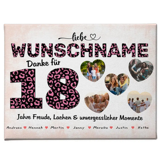 18 Geburstag Poster für Beste Freundin Personalisiert Danke für alles